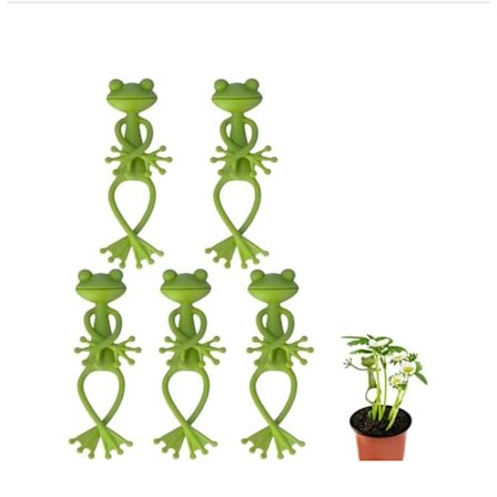 Grøn Frø Plantestøtte - Sød, Stabil, Egnet til Små Potter og Sukkulenter, Frø Have Dekorativ Blomsterpotte, Plantestøtte (5 stk) 5-pak—yux