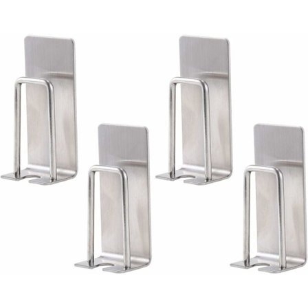Tandborsthållare Set om 4 Rostfritt Stål Väggmonterad Tandborste