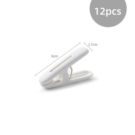 12stk Klædepinde Tøjklemme HVID INGEN ROPE INGEN ROPE