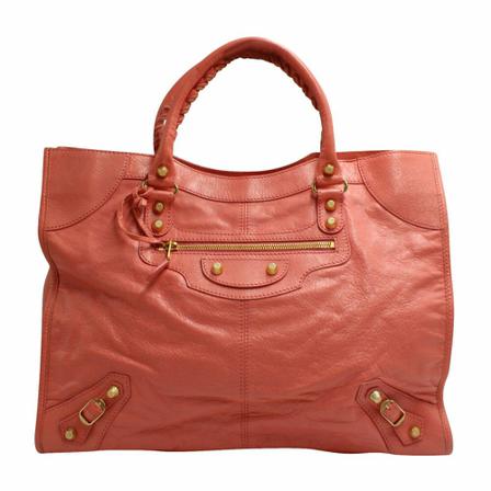 Balenciaga Vintage, Pre-owned Coral Tote Bag Oranje, Dames, Maat:ONE Size
