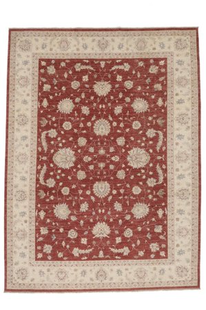 Orientalisk Ziegler Matta 264X362 Mörkröd/Orange Stor Ull, Afghanistan