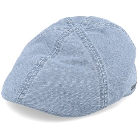 Stetson - Blå flatcap Keps - Texas Cotton/Linen Blue Flat Cap @ Hatstore
