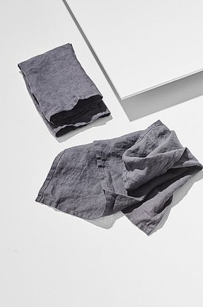 Jotex - Servietten Aus Französischem Leinen Im 2er-pack Asphaltgrau - Frank - Kaufe Pastill - Textilien bei Jotex