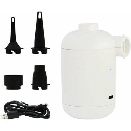 1 kpl Mini-ilmapumppu puhallettaville - Sähköinen kannettava ilmapatjapumppu Mini USB ladattava ilmapumppu, Johdoton täyttö- ja tyhjennyspumppu