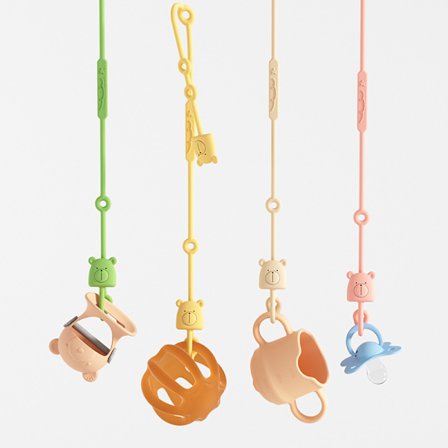 #4 Pak Madvare-Sikker Silikon Strækbare Sikkerhedsstropper til Barnevogn Højstol Spjæld Hængende Kurve Tasker Kopper Ikke Inkluderet#