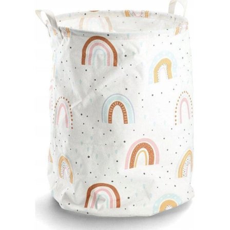 Zeller tvättkorg Regnbåge, tyg 38x48