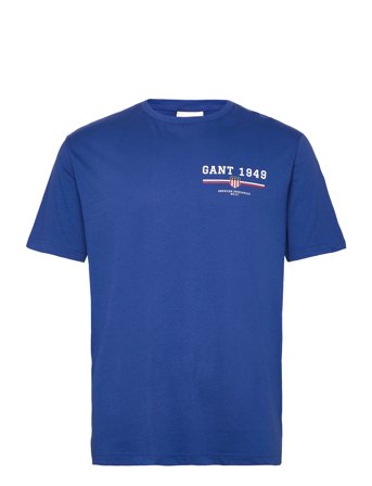 GANT Graphic Ss T-Shirt - Blue - M