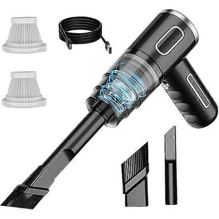 29000PA Bærbar Bil Støvsuger Trådløs Støvsuger Håndholdt Støvsuger for Bil Husholdning Svart Svart 2 Filter