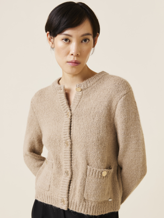 MATCH - Coco cardigan - Jean Paul - Dame - Gensere & Cardigans - Brun - XL - 48% bomull, 19% polyester, 13% nylon 10% alpakka og 10% ull