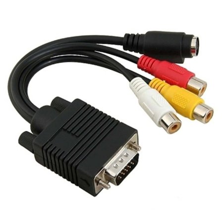 Svga til S-video Konverter 3 Jack til Laptops/desktops Tv-ud Funktion Standard Sub-d Input