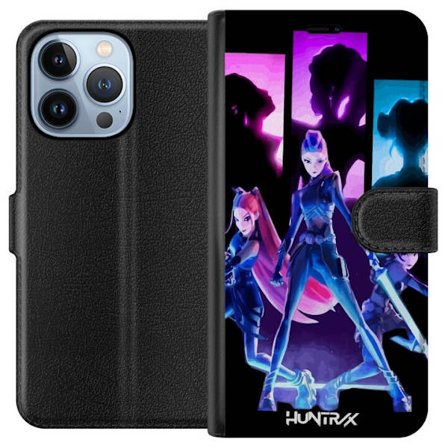 Kompatibel Tegnebogsetui til Apple Apple iPhone 13 Pro Futuristisk pigegruppe illustration med neonlys og stærke farver i sci-fi æstetik