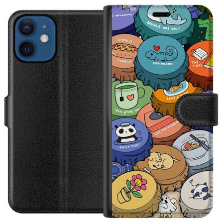 Kompatibel Tegnebogsetui til Apple iPhone 12 mini Kawaii Søde Figurer Anime Manga