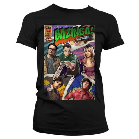 Big Bang Theory - Bazinga Comic Cover Dam T-Shirt S - Partyninja.se