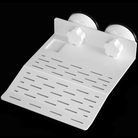 Flydende platform Flydende ø til krybdyrskildpadde med sugekopper, akvarium tank dekor habitat ornament til skildpadder