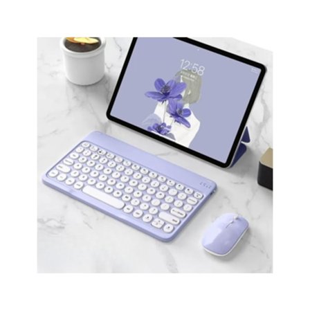 Cuich 10 tuuman langaton Bluetooth-näppäimistö ja hiiri -yhdistelmä (violetti)