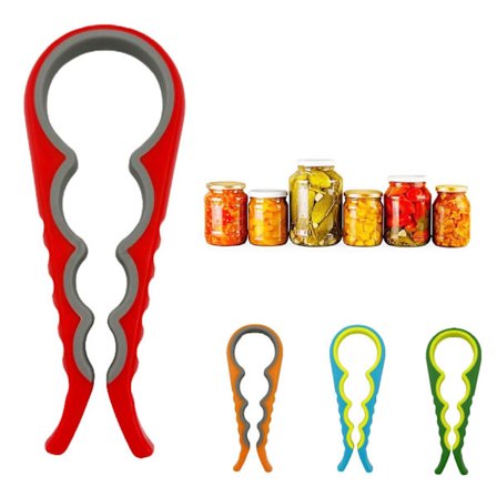 4-delt glassåpner flaskeåpnere med ringgrep boksåpnerhjelp for svake hender artrittiske hender boksåpner for eldre og barn