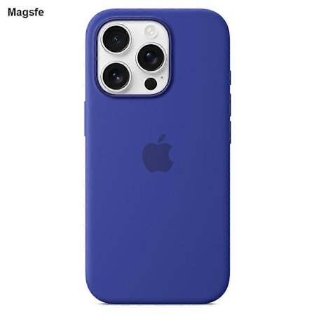 Silikone telefoncover med magnet til iPhone 16 Pro, kompatibel med MagSafe - Lyseblå - WELLNGS