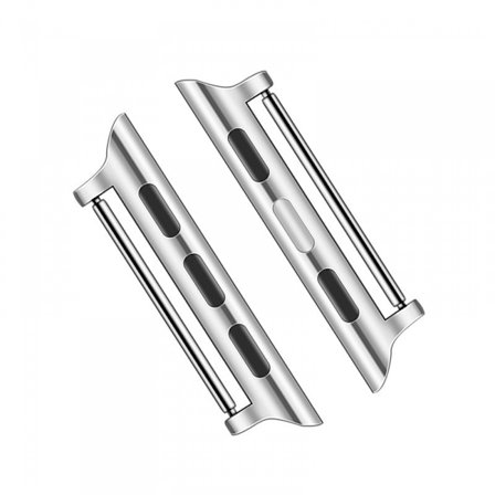 2 stk. Metalurrem til Apple Watch - Adapter/Spænde/Konnektor til alle Apple Watch-modeller. Ingen skruer eller skruetrækker nødvendig og supernem at 