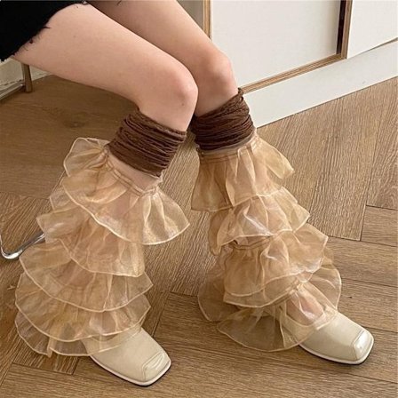 Lolita blondestrømpe lange knesokker FARGE 3 FARGE 3