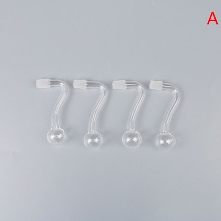 4 stk. glas skål gennemsigtig sugerør