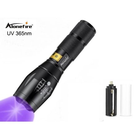 Led UV 365nm ficklampa 10W T6 led + Zoom .