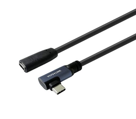 VIVOLINK USB-C male angled to female