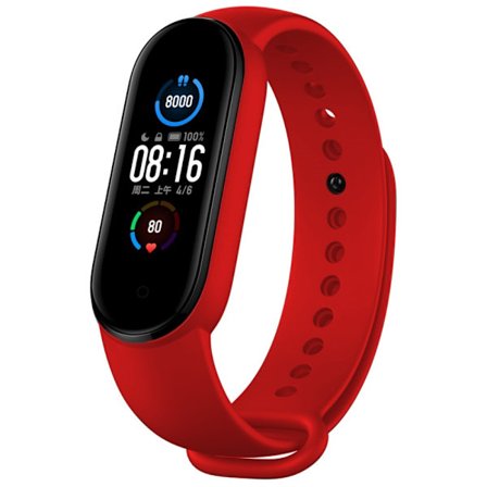 Silikoniranneke Xiaomi Mi Band 5/6 Punainen