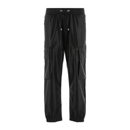 Balmain, Tapered Trousers Zwart, Heren, Maat:M,elastisch
