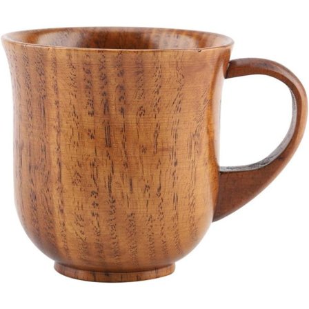 Naturlig trekopp med håndtak for å drikke te, kaffe, vin, øl