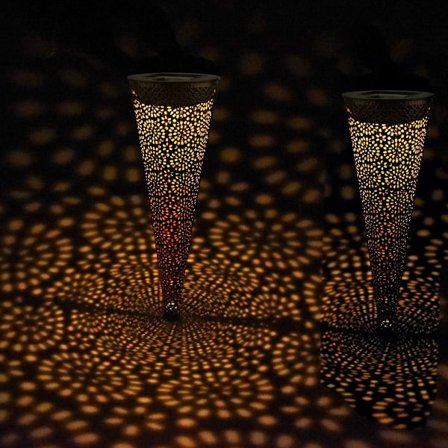 Solcellelamper for utendørs bruk, LED hagehengelys, IP65 Vanntett, ZQKLA