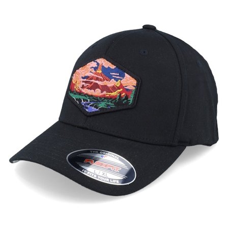 Wild Spirit - Negro flexfit Gorra - Vulcano Black Flexfit @ Hatstore