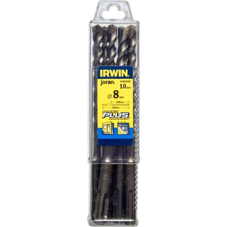 Irwin 10502082 Bor Ø 8 mm, SpeedHammer Plus, 10-pakning Lengde: 160 mm, Maskintilbehør & forbruk