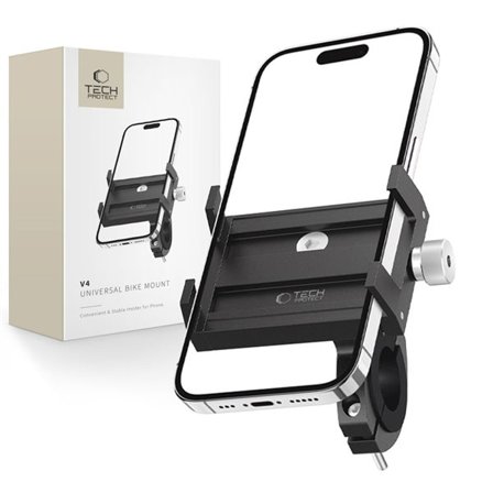 Tech-Protect V4 telefonholder til sykkelstyret - svart