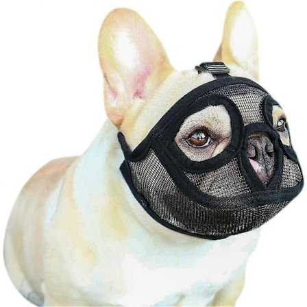 Mesh Hundmunkorg Kortnosad Hundmunkorg Justerbar Fransk Bulldog Munkorg Anti-bitning/Tuggning/Skällande Munskydd för Engelsk Bulldog Pekingese Mops