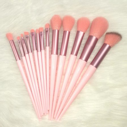 Nytt 13 Four Season Grönt Sminkborstset Portabel puderrougeborste ögonskuggsborste Komplett set med sminkverktyg