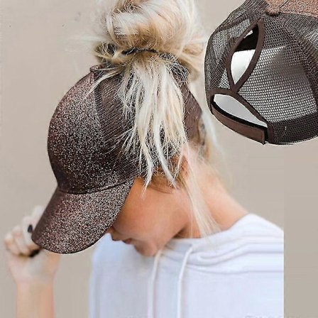 Glitter Ponytail Naisten Baseball-Lippis Naisten Snapback Mesh Trucker Caps Naisten Kesä Luu Musta Säädettävät Hip Hop Hatut/lippis