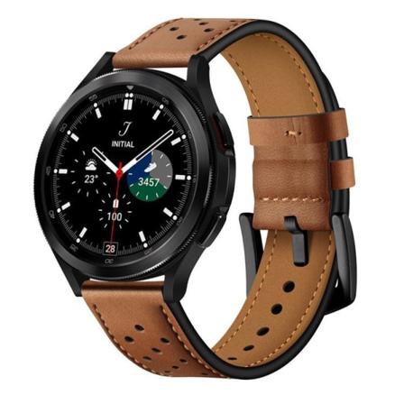 Tech-Protect læderarmbånd Galaxy Watch 4 40/42/44/46 mm - Brun Brown
