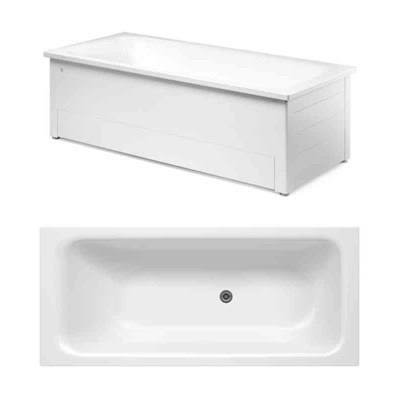 Gustavsberg GB21601 Halvfrontstativ justerbare føtter, hvit 1400 x 700 mm, Baderom