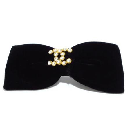 Chanel Vintage, Pre-owned Suede hair-accessories Zwart, Dames, Maat:ONE Size