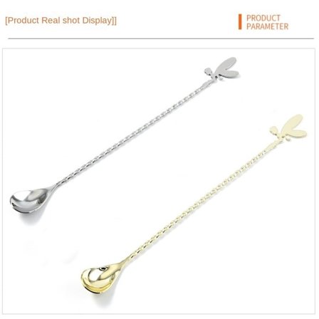 2kpl baarilusikka Cocktail-sekoituslusikka Pitkävartinen lusikka