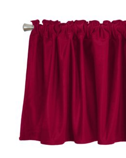 Multibåndskappe ensfarget fløyel Rød