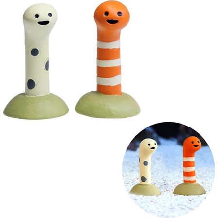 2 stk. Akvarietilbehør, Mini Akvariepynt, Søde Res, ZQKLA