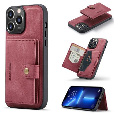 iPhone 13 Pro - Magnetiskt Skal med Korthållare Röd