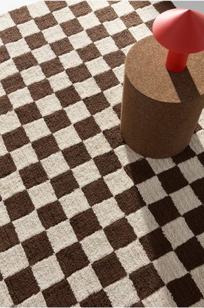 Jotex - Bomullsteppe Bomull Brun/naturhvit MELA - Kjøp Bomulls- & filleryer hos Jotex