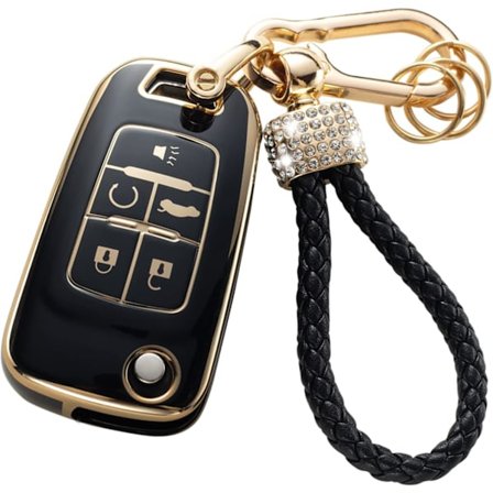 Gematay Chevrolet-avaimenperän suojus avaimenperänauhalla, pehmeä TPU-avaimenperän suojakuori, yhteensopiva Chevrolet Equinox Camaro Cruze Malibu 