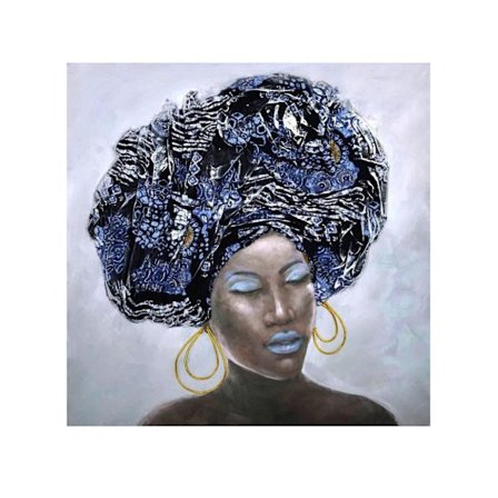 Abstrakti naisellinen canvas-taulu, 100x100cm, monivärinen