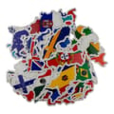 Stort Paket med Stickers och Dekaler - Länder