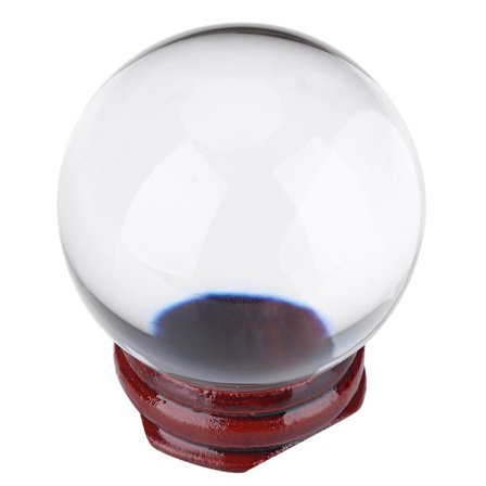 Meditaatio Kristallipallo Puujalustalla, Ennustuspallo Hengelliseen Harjoitteluun ja Mielen Keskittämiseen, Kirkas K9 Kristallipallo Kodin 