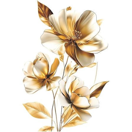 3D Veggklistremerker DIY Blomster Veggdekor Avtakbar Vanntett Veggkunst Dekor for Soverom Stue Kontorer Hjemmedekorasjon