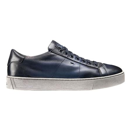 Santoni - Sneakers - Blå - Herr - Storlek: 42 1/2 Eu, Herr, Storlek: 42 1/2 EU